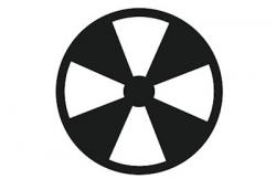 Bugstrahlruder Symbol 2 - 6er-Set auf transparenter Folie