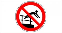 Bord springen verboten