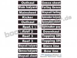 Hebelklemmen Beschriftungsset v2 klein schwarz (stark klebend)