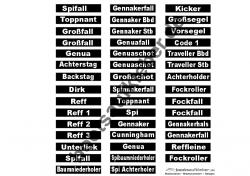 Hebelklemmen Beschriftungsset v3 klein schwarz (stark klebend)