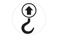 Kranhaken - 6er Set auf weißer Folie