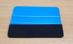 Folienrakel blau mit Filzkante